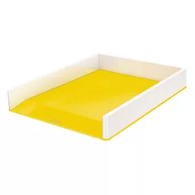   Irattálca, műanyag, kettős színhatású, LEITZ "Wow", sárga