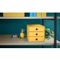   Irattároló, laminált karton, 3 fiókos, LEITZ "Cosy Click&Store", melegsárga