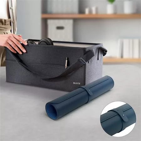 Könyökalátét, 80x40 cm, LEITZ, sötétkék