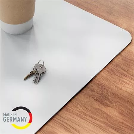 Könyökalátét, újrahasznosított bőr, 70x36 cm, LEITZ, világosszürke