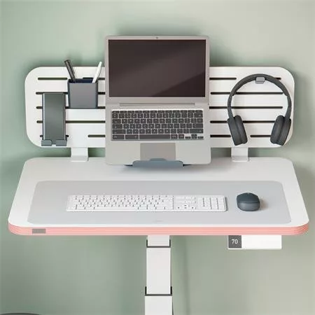 Könyökalátét, újrahasznosított bőr, 70x36 cm, LEITZ, világosszürke