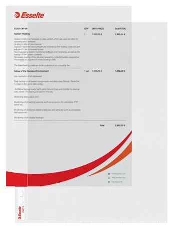 Genotherm, felül és a belső oldalon nyitott, lefűzhető, A4, 85 mikron, narancsos felület, ESSELTE