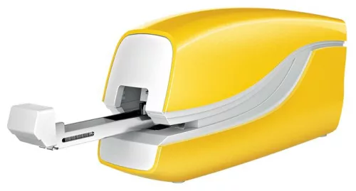 Tűzőgép, elektromos, No.10, 10 lap, LEITZ "Wow", sárga