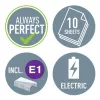Tűzőgép, elektromos, No.10, 10 lap, LEITZ "Wow", zöld
