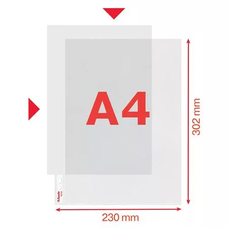 Genotherm, felül és a belső oldalon nyitott, lefűzhető, A4, 115 mikron, narancsos felület, ESSELTE