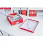   Doboz, rendszerező, M méret, LEITZ "Click&Store", piros
