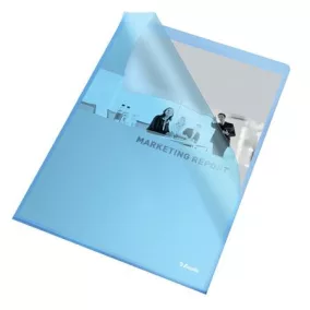   Genotherm, "L", A4, 105 mikron, narancsos felület, ESSELTE "Standard", kék