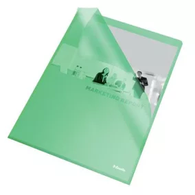   Genotherm, "L", A4, 105 mikron, narancsos felület, ESSELTE "Standard", zöld