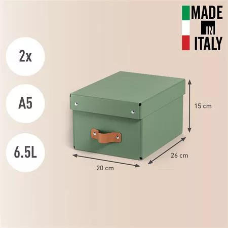 Tárolódoboz, S méret, LEITZ "Puro", zsályazöld