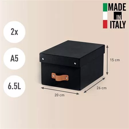 Tárolódoboz, S méret, LEITZ "Puro", fekete