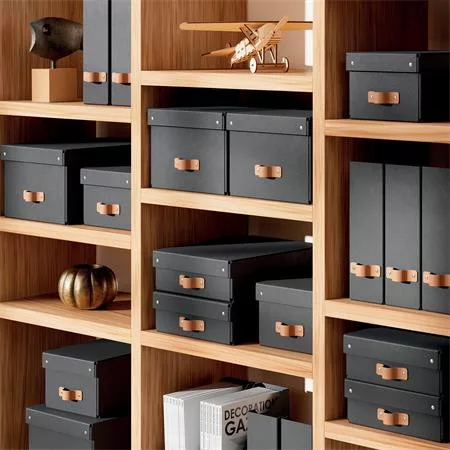 Tárolódoboz, S méret, LEITZ "Puro", fekete