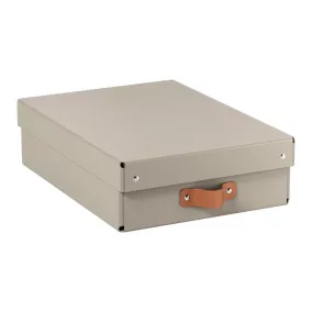   Tárolódoboz, M méret, alacsony, LEITZ "Puro", homokbézs