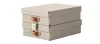 Tárolódoboz, M méret, alacsony, LEITZ "Puro", homokbézs