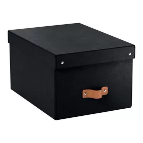 Tárolódoboz, M méret, LEITZ "Puro", fekete