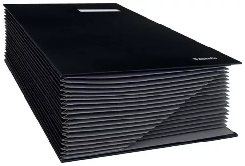 Aláírókönyv, A4, 20 részes, karton, ESSELTE, fekete