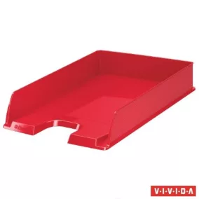   Irattálca, műanyag, ESSELTE "Europost", Vivida piros