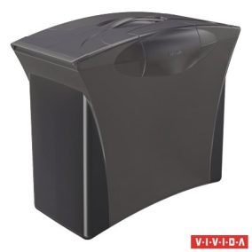   Függőmappa tároló, műanyag, 5 db függőmappával, mobil, ESSELTE "Europost", Vivida fekete