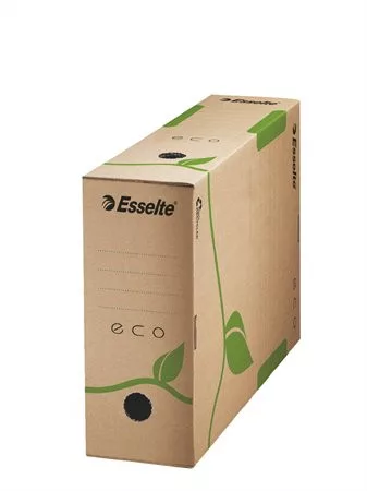 Archiválódoboz, A4, 100 mm, karton, ESSELTE "Eco", barna