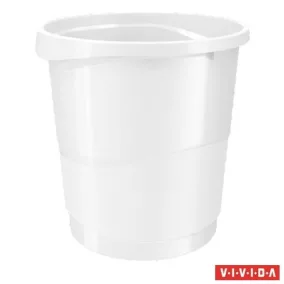   Papírkosár, 14 liter, ESSELTE "Europost", Vivida fehér