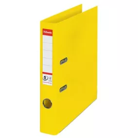   Iratrendező, 50 mm, A4, PP, élvédő sínnel, ESSELTE "Standard", Vivida sárga