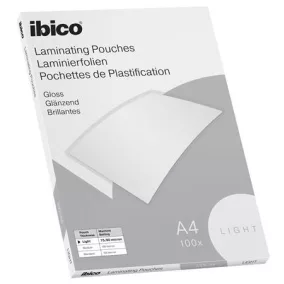   Meleglamináló fólia, 80 mikron, A4, fényes, IBICO "Light"