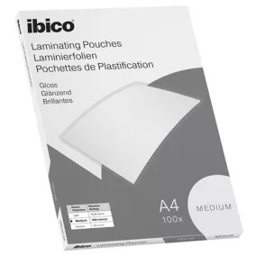   Meleglamináló fólia, 100 mikron, A4, fényes, IBICO "Medium"