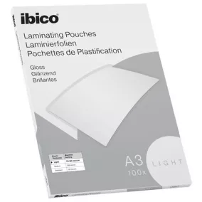   Meleglamináló fólia, 80 mikron, A3, fényes, IBICO "Light"