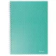 Spirálfüzet, A5, kockás, 80 lap, ESSELTE "Colour'Breeze", zöld