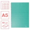 Spirálfüzet, A5, kockás, 80 lap, ESSELTE "Colour'Breeze", zöld
