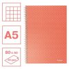 Spirálfüzet, A5, kockás, 80 lap, ESSELTE "Colour'Breeze", korall