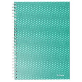   Spirálfüzet, A5, vonalas, 80 lap, ESSELTE "Colour'Breeze", zöld