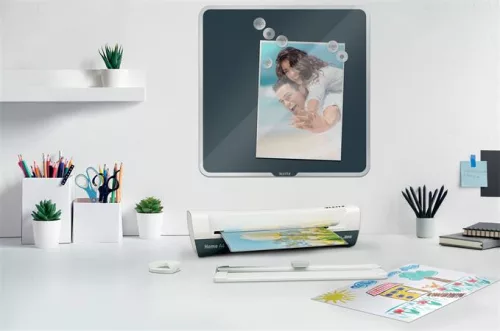 Lamináló készlet, A4, 80-125 mikron, LEITZ "iLam Home 4-in-1", fehér