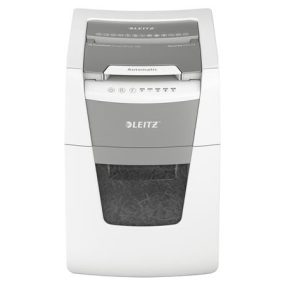   Iratmegsemmisítő, mikrokonfetti, 100 lap, LEITZ "IQ AutoFeed SmallOffice 100 P5 Pro"