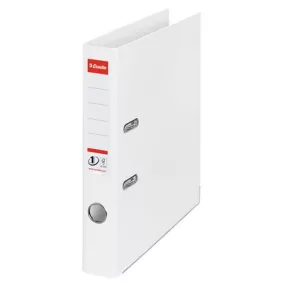   Iratrendező, 50 mm, A4, PP, élvédő sínnel, ESSELTE "Standard", Vivida fehér
