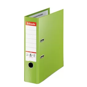   Iratrendező, 80 mm, A4, PP, élvédő sínnel, ESSELTE "Standard Plus", Vivida zöld