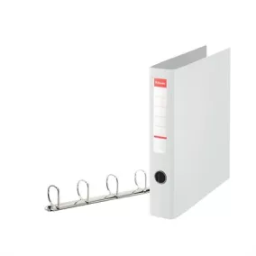   Gyűrűs könyv, 4 gyűrű, D alakú, 60 mm, A4 maxi, PP, ESSELTE "Jumbo Vivida", fehér