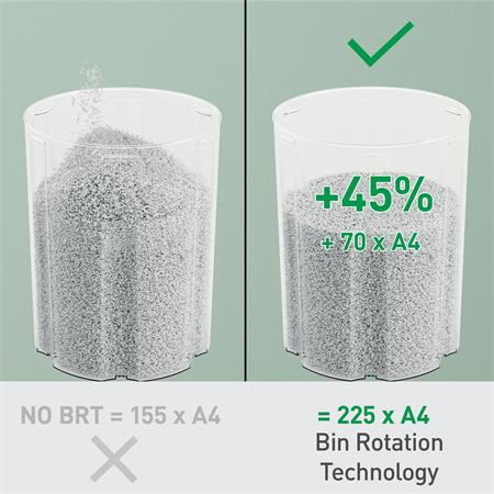 Iratmegsemmisítő, mikrokonfetti, 6 lap, LEITZ "IQ OptiMax Home Office 225 P5"