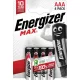 Elem, AAA mikro, 4 db, ENERGIZER "Max"