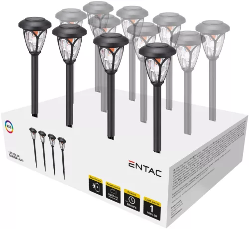 Entac Kerti Szolár Lámpa 400mm Műanyag 1 LED RGB 12/kínáló