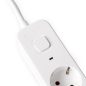   Elosztósor, 4 aljzat, 1,5 m, USB, kapcsolóval, ENTAC, fehér