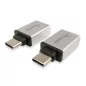 Adapter, USB-C-USB-A átalakító, 2 db, EQUIP