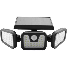   Entac Napelemes Műanyag Fali lámpa 15W SMD 3 fej mozgásérzékelővel