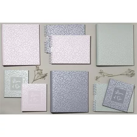 Fotóalbum, spirál, 32x22 cm, 25 lap, EXACOMPTA "AutentiK", kékesszürke