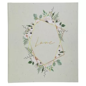   Fotóalbum, csavarozott gerincű, 29x32 cm, 30 lap, EXACOMPTA "CHAMPETRE", fehér