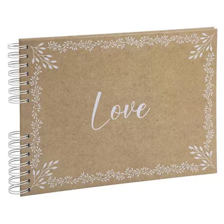 Fotóalbum, spirál, 32x22 cm, 25 lap, EXACOMPTA "KRAFT", mintás