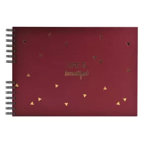   Fotóalbum, spirál, 32x22 cm, 25 lap, EXACOMPTA "Life", piros