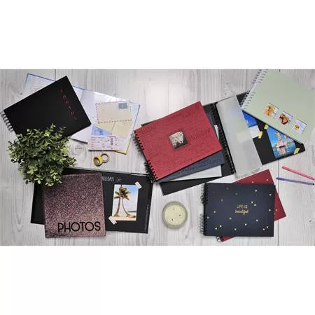 Fotóalbum, spirál, 32x22 cm, 25 lap, EXACOMPTA "Life", piros