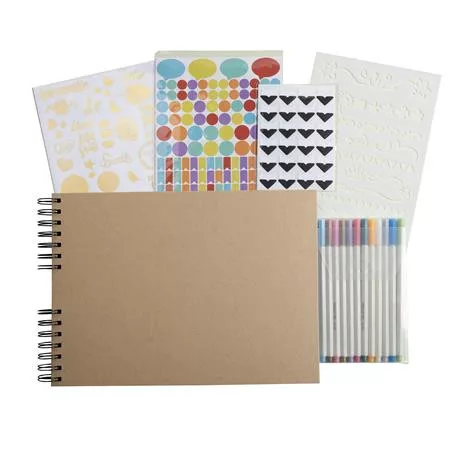 Kreatív scrapbook készlet, EXACOMPTA "Kraft"