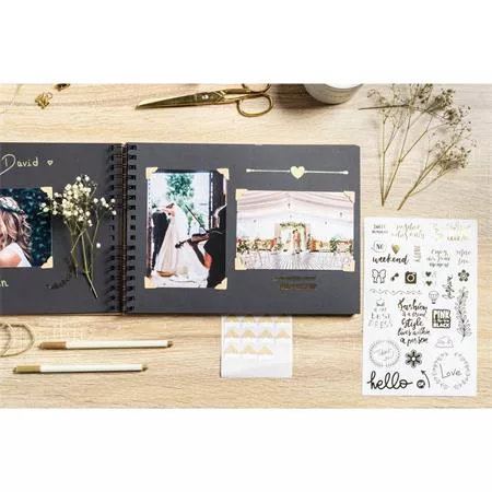 Kreatív scrapbook készlet, EXACOMPTA "Kraft"