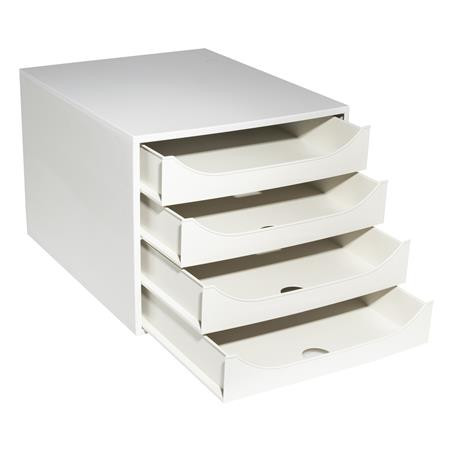 Irattároló, műanyag, 4 fiókos, EXACOMPTA "Ecobox Office", szürke-szürke